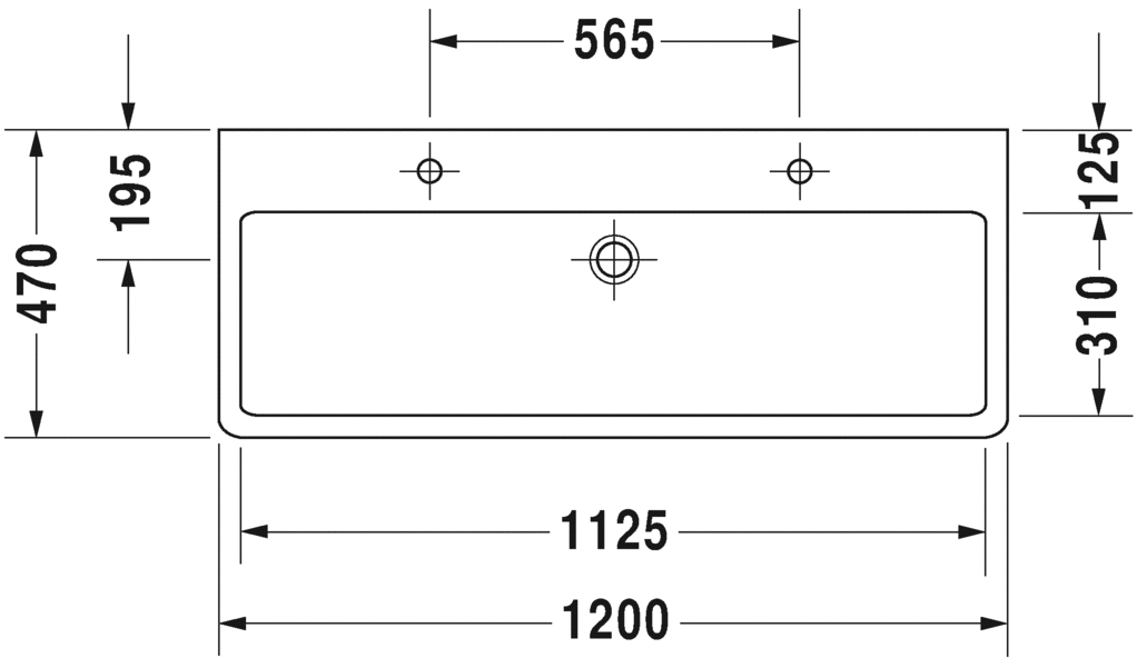 Раковина подвесная Duravit Vero 0454120024 120х47см
