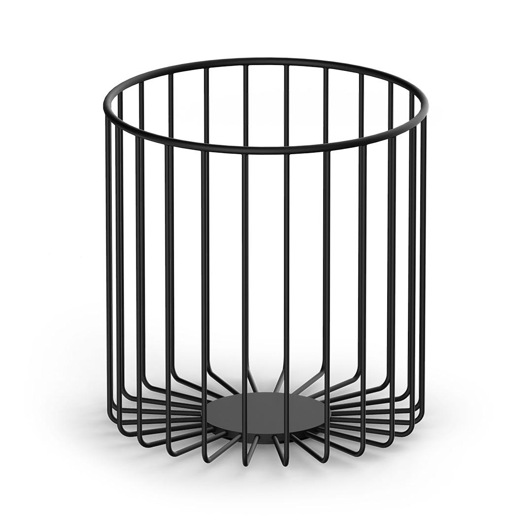 Корзина для полотенец/белья  DECOR WALTHER  DW 220    0859260    26 X Ø 24 см, черный матовый