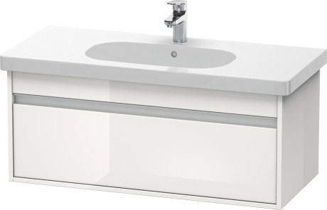 Тумба подвесная под раковину Duravit Ketho KT666802222 с одним выдвижным ящиком, белый глянцевый