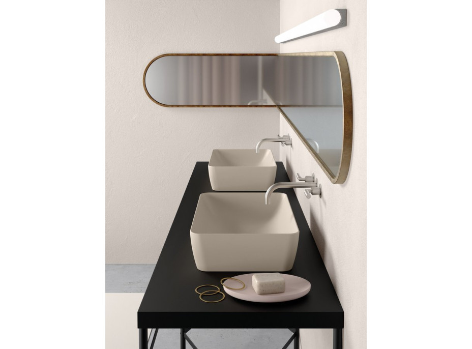 Раковина накладная GSI NUBES 903608 600 мм х 380 мм, без отверстия под смеситель, цвет Creta Matte