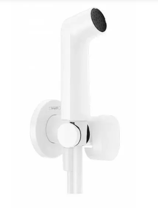 Гигиенический комплект HANSGROHE Bidette S 1 jet 29230700 со шлангом и держателем, цвет Белый матовый