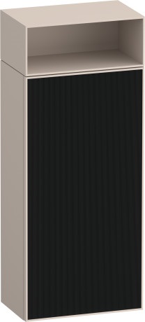 Средний шкаф петли справа DURAVIT ZENCHA ZE1351R63830000 240 мм х 400 мм х 961 мм, чёрное стекло/серо-коричневый суперматовый