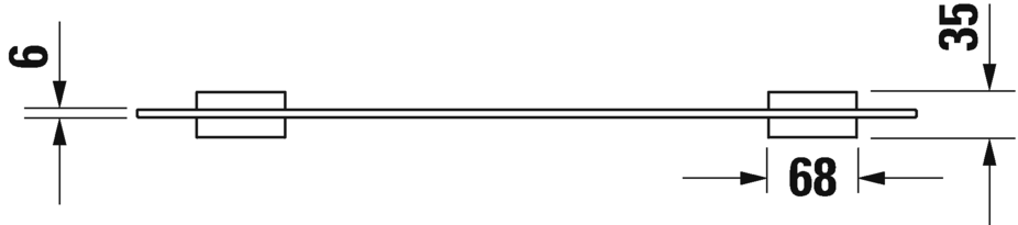 Полка для ванной Duravit Karree 0099501000  хром