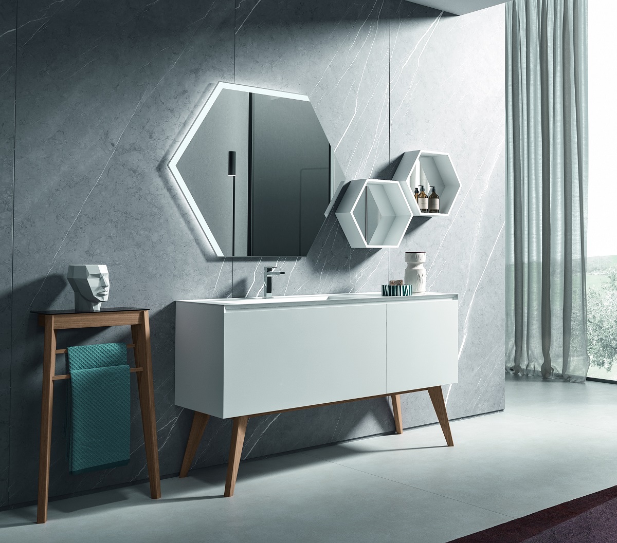 Комплект мебели BMT IKON  IK-07.1   590х850х440 мм, цвет Natural Walnut