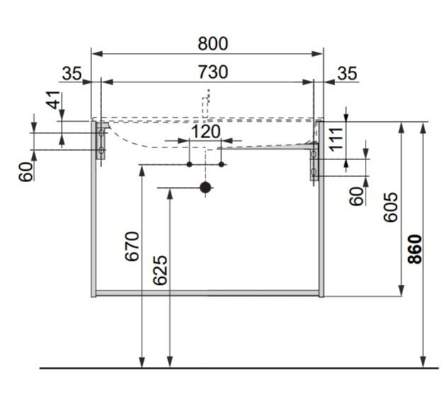 Тумба под раковину Keuco Plan 32962 180000 490 мм х 800 мм х 605 мм, корпус ламинированный матовый кашемир, фасад стекло кашемир глянцевый