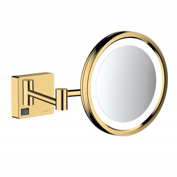 Косметическое зеркало с LED подсветкой HANSGROHE AddStoris 41790990 Полированное золото