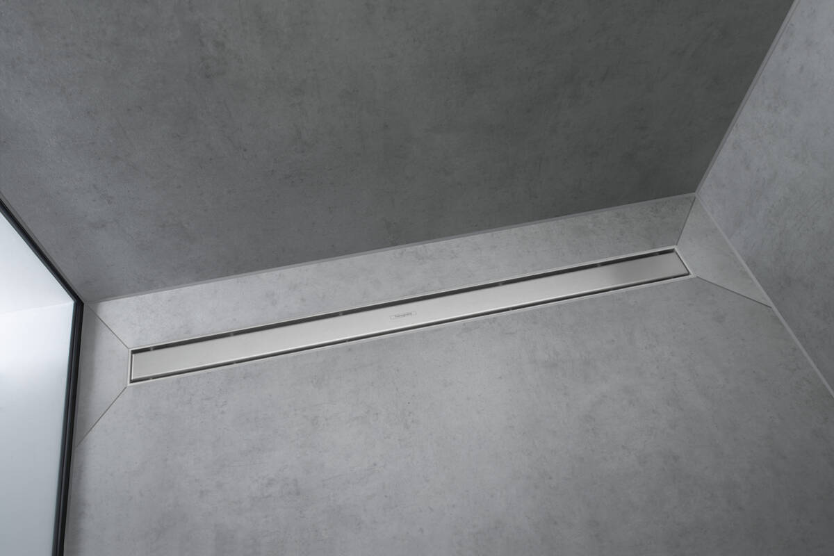 Внешняя часть линейного слива для душа HANSGROHE RainDrain Match 56038800 800 мм, c регулировкой по высоте, полированная сталь