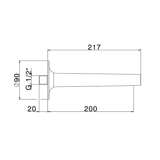Излив для ванны CISAL Vita VI00024021 200 мм, цвет Хром