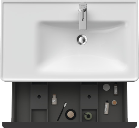 Тумба подвесная под раковину DURAVIT D-Neo  	DE425507575 784 мм х 452 мм, с одним выдвижным ящиком, лён