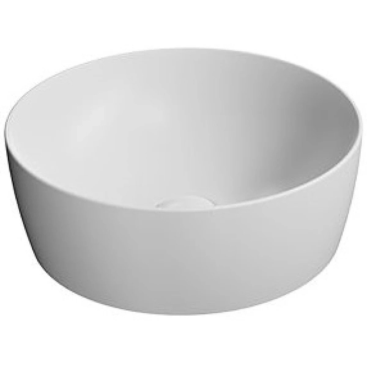 Раковина-чаша накладная круглая GSI NUBES 903909 400 мм х 400 мм, без отверстия под смеситель, без перелива, цвет Белый матовый