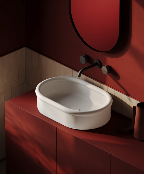 Накладная овальная раковина ARTCERAM Brera BRL003 05 00 600 мм х 400 мм х 155 мм, без перелива, без отверстия для смесителя, цвет Белый матовый