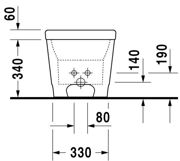 Биде напольное DURAVIT Esplanade 2262100000 450 мм х 650 мм, дуб