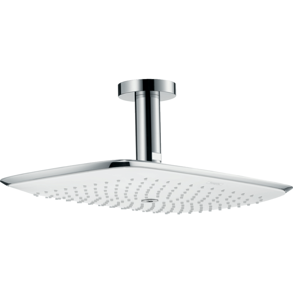 Верхний душ с держетелем Hansgrohe PuraVida 27390400 потолочный белый/хром