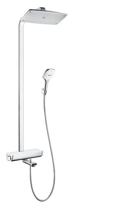 Душевой комплект Hansgrohe Raindance Select 27113400 Showerpipe 360 с термостатом для ванны белый/хром