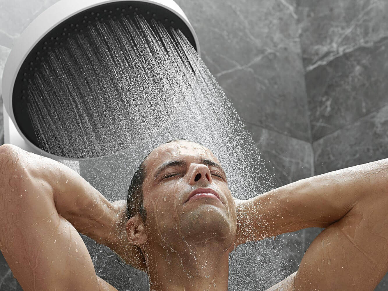 Верхний душ Hansgrohe Rainfinity 360 1jet 26231700 с потолочным кронштейном, белый матовый