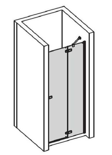 АКЦИЯ!!! ДОСТАВКА И УСТАНОВКА ПО МОСКВЕ В ПОДАРОК!!! Дверь правая распашная в нишу Provex Combi 0090 CN 05 GL R 900 мм х 1950 мм, блестящий алюминий/стекло прозрачное