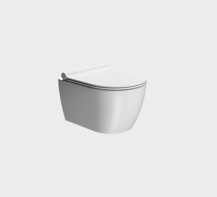 Унитаз подвесной GSI PURA 8802FR209 460 мм х 350 мм, Swirlflush, с крепежом, цвет Белый матовый