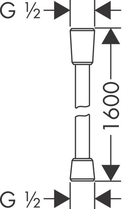 Душевой шланг Hansgrohe Isiflex 28276670 Чёрный матовый