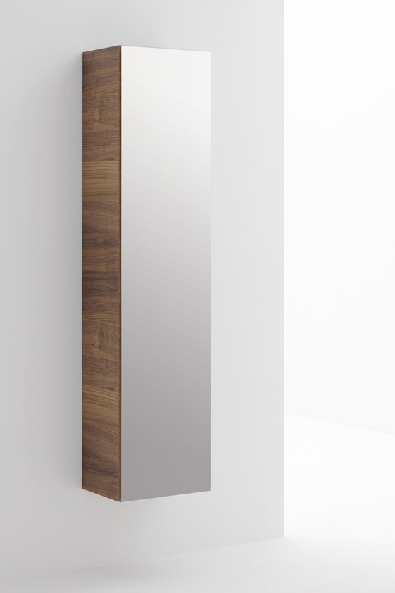 Зеркальный шкаф-пенал высокий  Laufen   Alessi One   4.5801.1.097.631.1  170 см, белый лак,  4 полки, зеркальная дверь, петли слева
