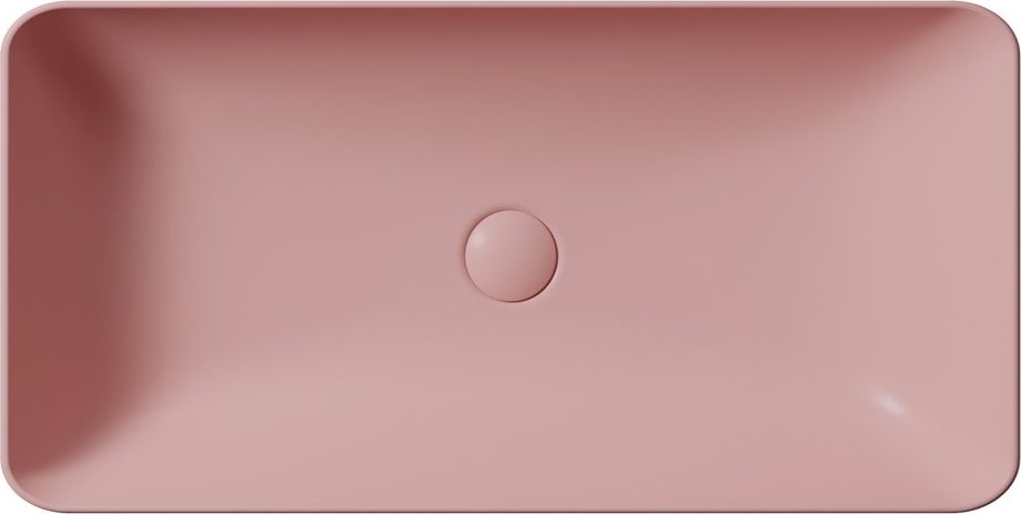 Раковина накладная GSI NUBES 904024 800 мм х 400 мм, без перелива, без отверстия под смеситель, цвет матовый Blush