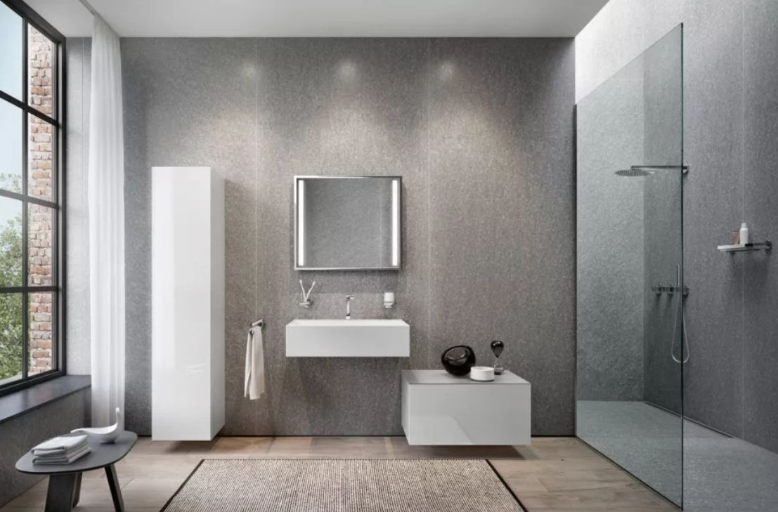 Тумба боковая подвесная KEUCO EDITION 11 31322 270100 с одним выдвижным фронтом, с внутренней светодиодной подсветкой, корпус матовый лак/фасад матовое стекло, белая