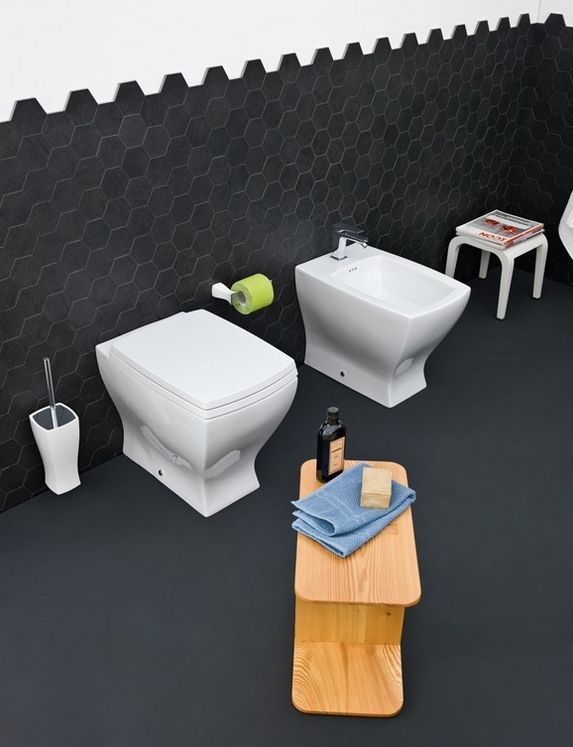 Биде напольное ARTCERAM JAZZ JZB002 01 00 540 мм х 360 мм, с отверстием под смеситель, с переливом, c креплением, белый глянцевый