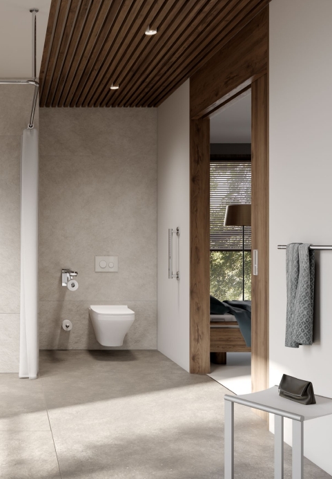 Полотенцедержатель KEUCO COLLECTION REVA 12801 370800 800 мм, со встроенным крючком, чёрный матовый