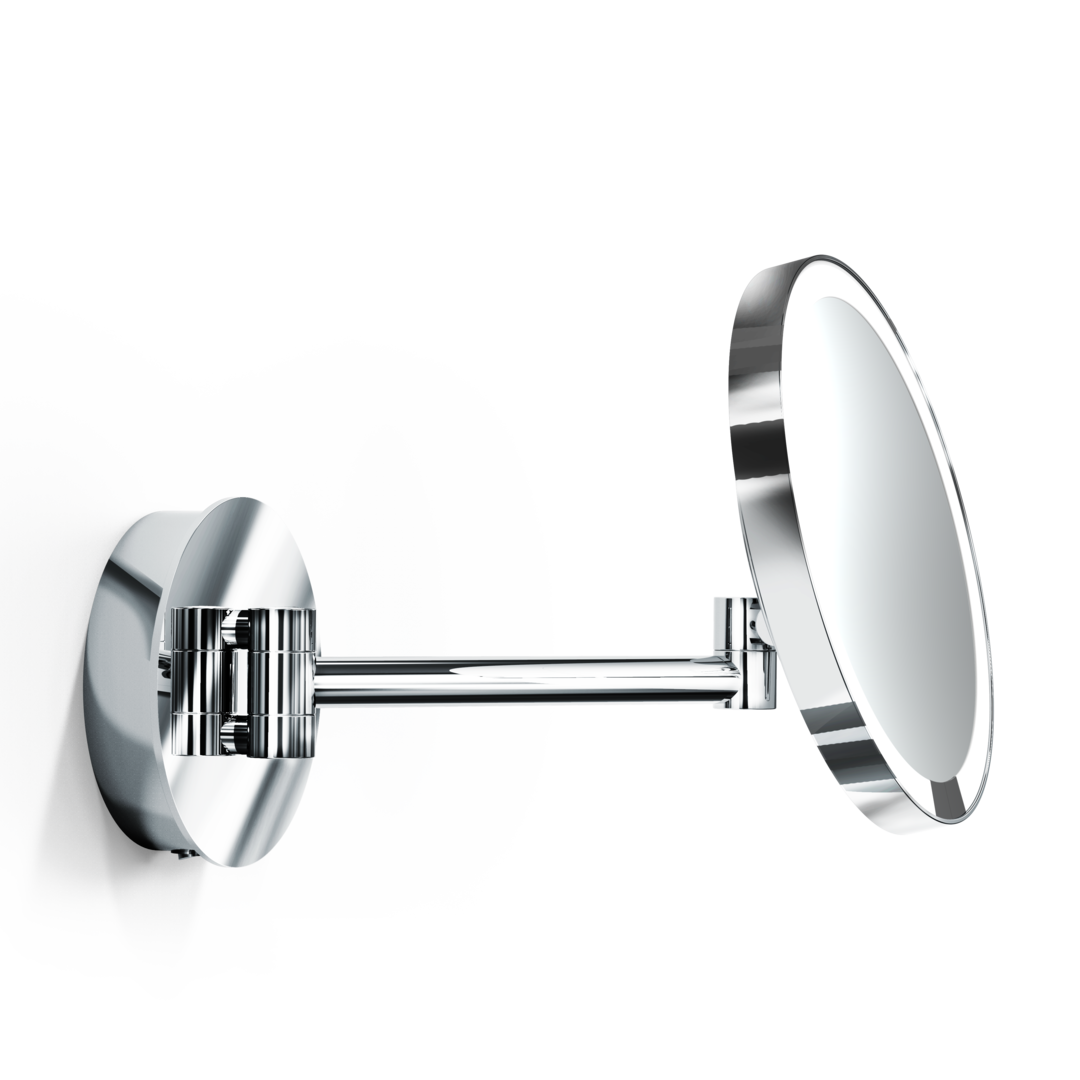 Косметическое зеркало настенное DECOR WALTHER JUST LOOK PLUS WD 5X   0125800   21.5 см, увеличение 5x, подсветка LED, от сети, цвет: хром