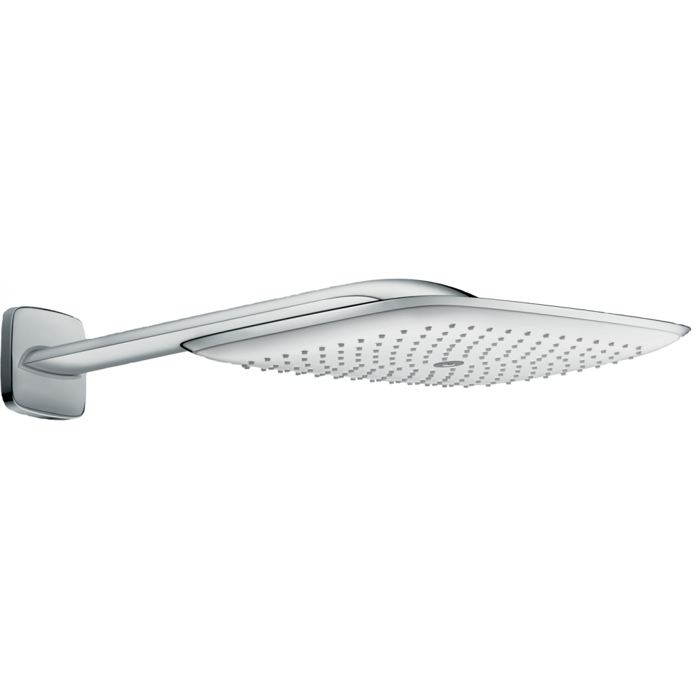 Верхний душ с держателем Hansgrohe PuraVida 27437400 белый/хром