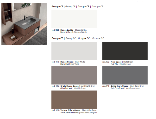 Раковина керамическая для тумбы BMT Galaxy 801 741 HAF 010 950   710х16х515 мм, белая глянцевая 