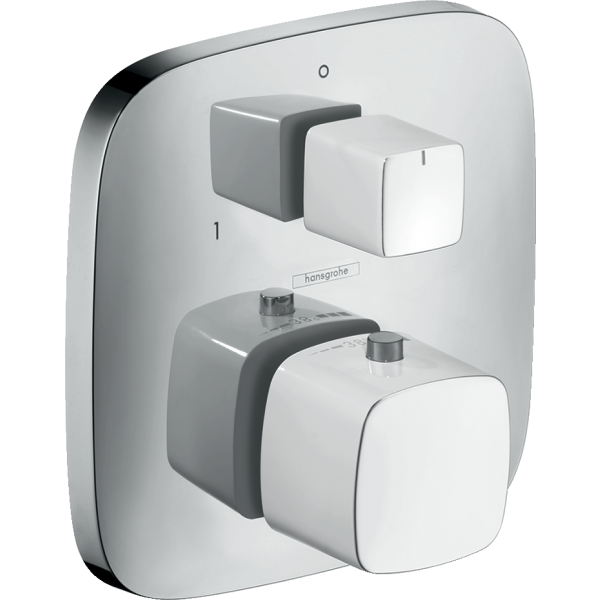 Термостат для ванны встраиваемый Hansgrohe PuraVida 15771400 с запорным/переключающим вентилем белый/хром