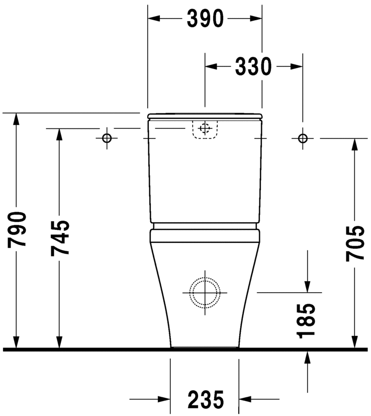 Напольный комбинированный унитаз Duravit DuraStyle 2156090000 белый