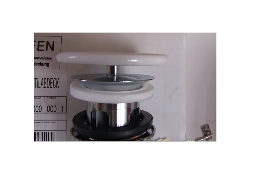 Донный клапан  автоматический  для раковин Laufen   8.9819.1.000.000.1 с крышкой Saphirkeremik, белый