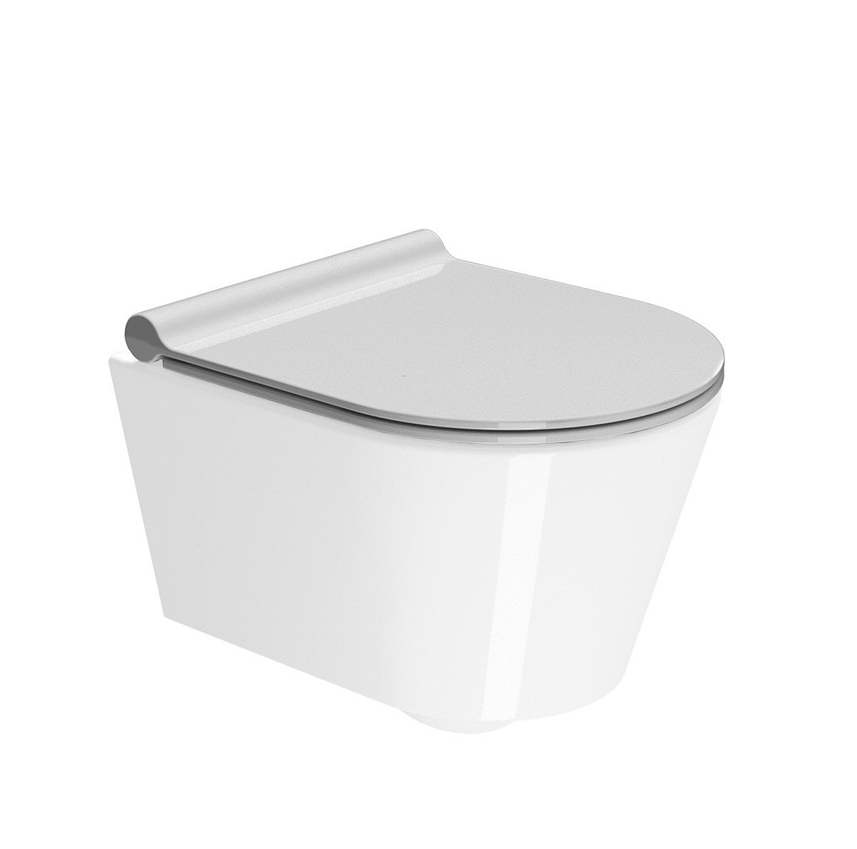 Сиденье для унитаза с крышкой GSI PURA MS76SN11 420 мм х 360 мм, SoftClose, цвет Белый глянцевый