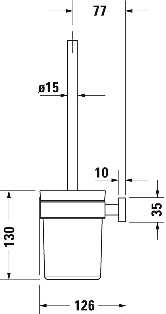 Ершик Duravit Karree 009957 хром
