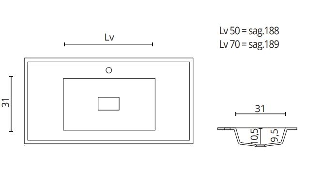 Раковина со столешницей BMT IKON COVER RIM 870 811 109 02.4 CR   1090х22х502 мм, с отверстием под смеситель, с бортиком, цвет белый матовый