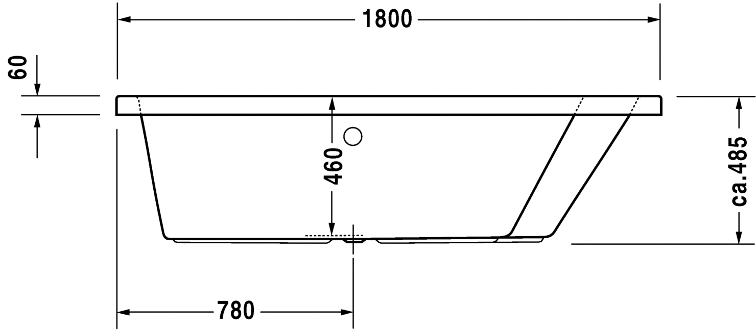 Акриловая ванна Duravit Paiova 700217000000000 1800 х 1400 c наклоном для спины справа, встраиваемая, угловая, белая