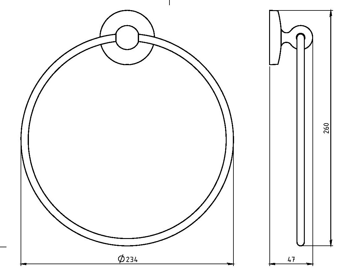 Кольцо для полотенца Novaservis  Metalia 1 6101.0 хром