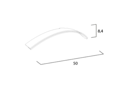 Светодиодная лампа GLOBO OPI MIRRORS OP004MAR 500 мм х 84 мм, корпус черный