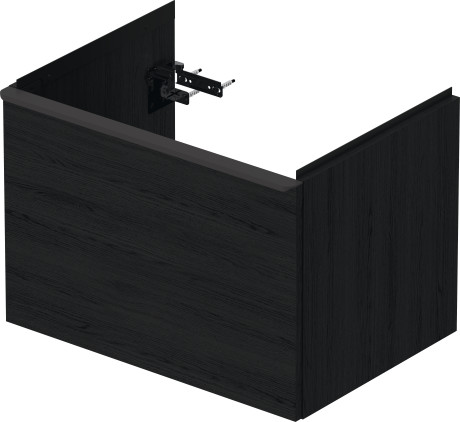 Тумба подвесная под раковину DURAVIT D-Neo DE425401616 634 мм х 452 мм, с одним выдвижным ящиком, чёрный дуб
