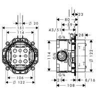 Скрытая часть Hansgrohe iControl mobile 15941180 