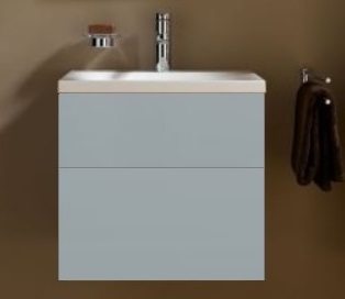 Тумба под умывальник Keuco Royal Reflex  34090 130002 корпус матовый лак/фасад стекло титан