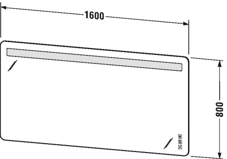 Зеркало с подсветкой Duravit Luv LU976200000