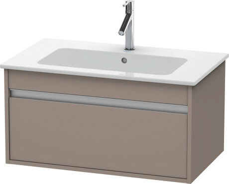 Тумба подвесная под раковину Duravit Ketho KT6419 43 с одним выдвижным ящиком, базальт матовый