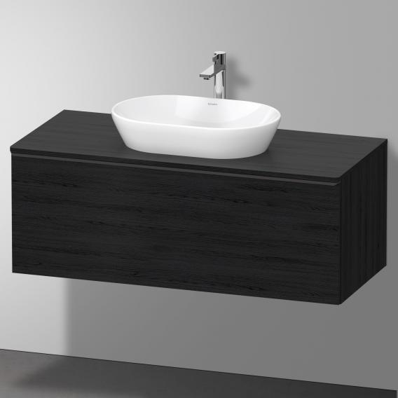 Тумба подвесная под раковину DURAVIT D-Neo DE494901616 1200 мм х 550 мм, с 1 выдвижным ящиком и консолью, чёрный дуб