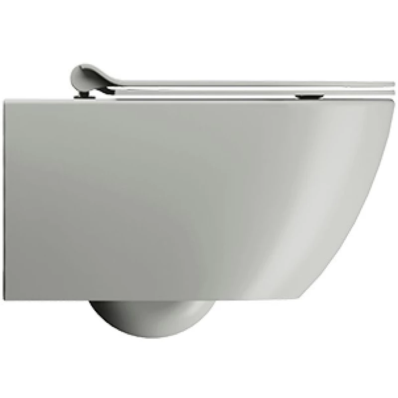 Унитаз подвесной безободковый GSI PURA 8815FR517 550 мм х 360 мм, с Swirlflush, с крепежом, цвет Cenere Matte (старый артикул 881517 / 8815FR217)