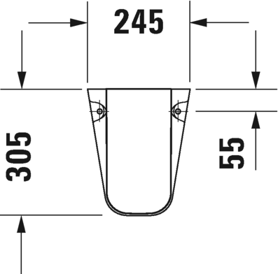 Полупьедестал Duravit D-code 08571800002 для раковины, белый