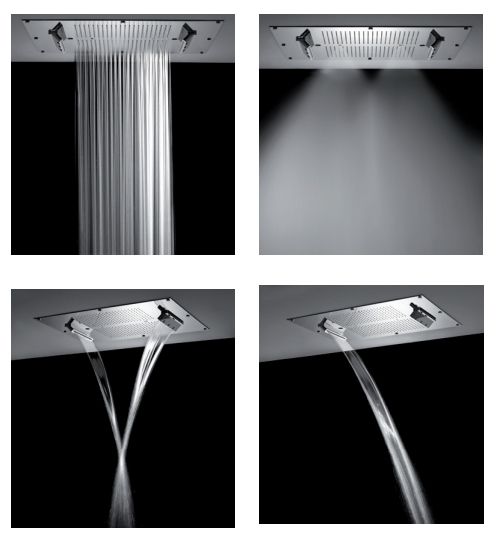 Встраиваемый мультифункицональный верхний душ из нержавеющей стали CARIMALI MYDREAM 23070XN-CRX 700 мм х 500 мм, хром