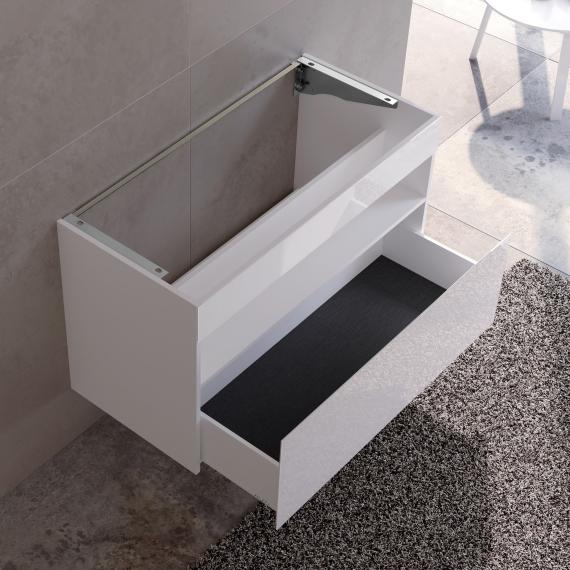 Тумба под раковину KEUCO STAGELINE 32872 300000 1000 мм х 625 мм х 490 мм, с 1 выдвижным ящиком, с сифоном, белый/белый