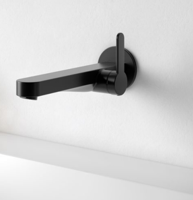 Смеситель однорычажный для раковины 59516 371301 вылет 241 мм, DN 15, чёрный матовый